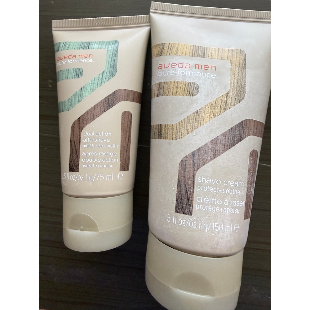 Aveda Men Pure-Formance Shave Cream 5oz and Dual Action Aftershave 2.5oz Set